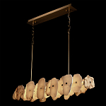 Подвесной светильник с фигурными элементами из белого алебастра Cryptocrystalline Stone варинант исполнения - 6 | Loft Concept в Самаре