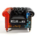 Кресло "Умный Умник" Rick and Morty graffiti chair натуральная кожа  варинант исполнения - 2 | Loft Concept в Самаре