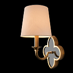 Бра с белым текстильным абажуром и фигурным основанием с зеркальной вставкой Vitorino варинант исполнения - 2 | Loft Concept в Самаре