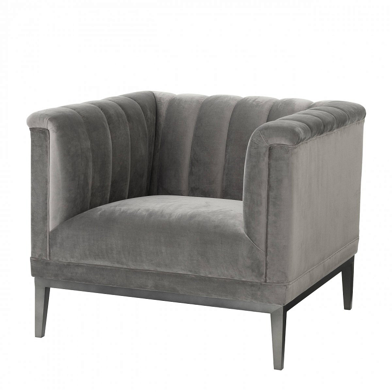 Кресло Eichholtz Chair Raffles Grey Серый Темная бронза Кресло Eichholtz Chair Raffles Grey Серый Темная бронза в Самаре | Loft Concept