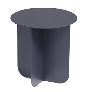 Cross журнальный столик чёрный из металла и кожи