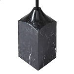 Кофейный столик с круглой столешницей и мраморным основанием Steel Reliability варинант исполнения - 3 | Loft Concept в Самаре