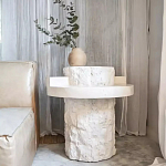 Дизайнерский журнальный стол цилиндрической формы фактурный Mylepen варинант исполнения - 2 | Loft Concept в Самаре