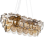 Люстра с круглыми стеклянными подвесками Cardiel Amber Glass Chandelier варинант исполнения - 1 | Loft Concept в Самаре