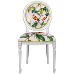 Стул светло-серый из натурального бука с изображением птицы в саду Blooming Colored Birds варинант исполнения - 1 | Loft Concept в Самаре