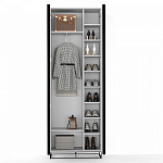 Двухдверный шкаф белого цвета Strict Lines варинант исполнения - 4 | Loft Concept в Самаре